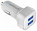 Maxboost Car Charger with SmartUSB Port 4.8A/24W [White/Grey] Charger Adapter Compatible with iPhone 12 11 Pro Max/XS Max/XR/XS/X/8/7/Plus, S20 Ultra/S10/S10+/S10e/Note,LG,Air,Mini,Huawei, Moto,Pixel