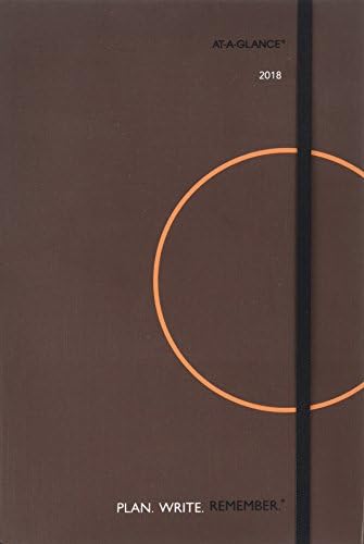AT-A-GLANCE Daily Planning Notebook, Plan. Write. Remember., January 2018 - December 2018, 6" x 9", Brown (70620130)