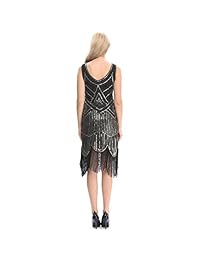 Pilot-Trade vestido de fiesta de los años 20, estilo vintage, Great Gatsby Charleston