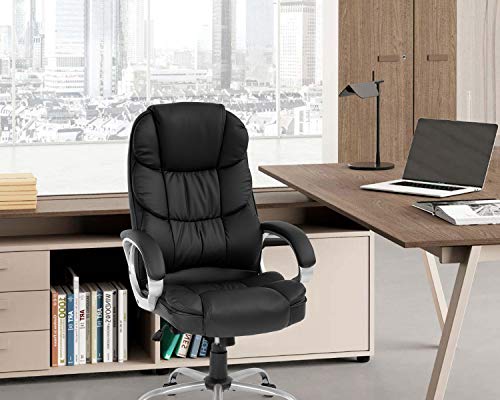 Office Chair Computer High Back Adjustable Ergonomic Desk Chair Executive PU Leather Swivel Task Chair with Armrests… - Image 2