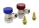 YXGOOD A/C Air Condition Quick Coupler Adapter High&Low Manifold Freon Connector R134A