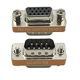 Seadream DB9 9 Pin Male to HD15 HDD15 15 Pin Female, Male to Female M/F Molded CGA/VGA Video Adapter Gender Changer Coupler