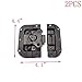 MTMTOOL 2 Pieces Recessed Butterfly Twist Catch Black Spring Loaded Latch for Flight Road Case Cabinet 4.4