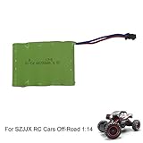 SZJJX Rechargeable Battery 6V 700mAh High Capacity Battery Pack for SZJJX RC Cars Rock Off-Road Racing Vehicle Crawler Truck 2.4Ghz 4WD High Speed 1:14 Buggy Fast Race Hobby