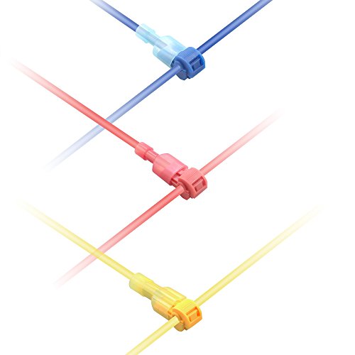 120 PCS T-Tap Wire Electrical Splice Connectors, SIM&NAT Nylon Fully Insulated Male Spade Quick Disconnects Assortment