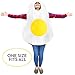Eggcellent Fried Egg Halloween Costume, Unisex Men & Women Breakfast Food Suit
