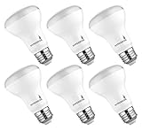 Hyperikon LED BR20 Bulb Dimmable, 50 Watt (7W), LED Light Bulbs E26, 2700k Warm (6 Pack)