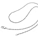 AmyRT Silver Twist Rope Chain Necklace, 2mm Titanium Steel Womens Mens Chain Necklace 16 to 30 Inch