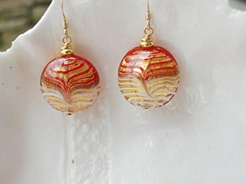 Murano Pavone Glass Earrings