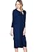 12 Ami Round Neck 3/4 Sleeve Tulip Hem Midi Dress Navy L