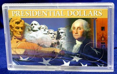 Harris 3x5 Permalock Holder 4 PRESIDENTIAL DOLLARS