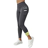 CHICME Fleece Lined Leggings Women Tummy Control Thermal Warm High Waisted Winter Yoga Pants with Pockets