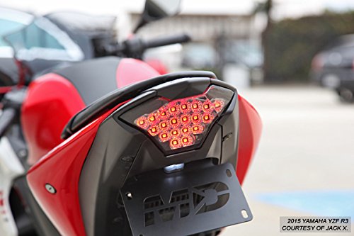2015-2017 Yamaha FZ-07 YZF R3 Integrated Sequential LED Tail Lights Smoke Lens