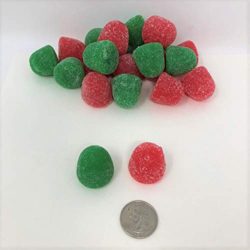 Christmas Jumbo Gum Drops Holiday Candy red green jelly gumdrops 2 pounds