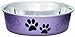 Loving Pets Bella Dog Bowls- Stainless Steel Dog & Cat Bowls - Spill Proof Dog Food Bowl, Cat Bowl, Puppy Essentials & Pet Supplies Great for Home & Travel (Medium 20-35 lbs, Grape)