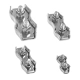 Stainless Steel Duplex 2-Post Wire Rope Clip Cable Clamp - 1/8, 3/16, 1/4 or 5/16-Inch - Type 316 SS