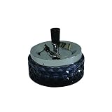 4.75 Vintage Push Down Glass Spinning Ashtray ~ Choose Your Own Color (Black)