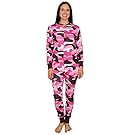 Lazy One Womens Camo Flapjacks Adult Onesie Pajamas (Pink, Large)