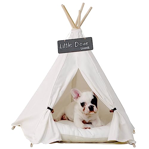 Dog & Cat Teepee Portable Pet Teepee Tents With Cushion And Small