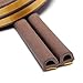 Loobani Self Adhesive EPDM Doors and Windows Draught Excluder Foam Seal Strip Soundproofing Collision Avoidance Rubber Weatherstrip 3/8-Inch x 1/4-Inch x 2.5-Meters, 2 Seals(Coffee)