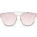 SOJOS Fashion Square Oversized Sunglasses for Women Mirrored Lens SJ2038 with Rose Gold Rim/Pink Mirrored Lens
