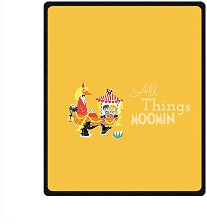 Custom Personalized Fleece Blanket 50" x 60" Diy Lovely Moomin Cartoon Design