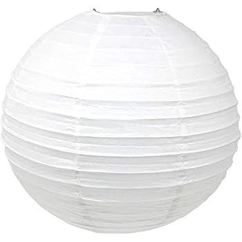 Just Artifacts 16 Inch White Round Chinese Japanese Paper