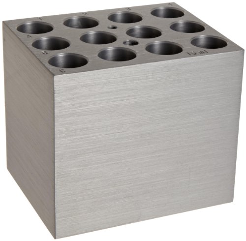 Benchmark Scientific BSW15 Aluminum Dry Bath Heating Block for Digital Dry Bath Incubator, 12 x 15mL Centrifuge Tubes Capacity
