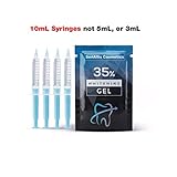 Generic Teeth Bleaching Whitening, 35% Gel Syringes, Free Shade Guide, 10 mL