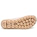Lucksender Womens Hollow Out Carving Casual Leather Driving Flat Loafers Shoes