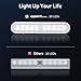 ESR7GEARS Motion Sensor Closet Lights 2-Pack, 20-LED Battery-Operated Under-Cabinet Light, with 3 Modes and Built-in Magnet, Portable Light for Closet, Kitchen, Stairs, Hallway, and Emergency
