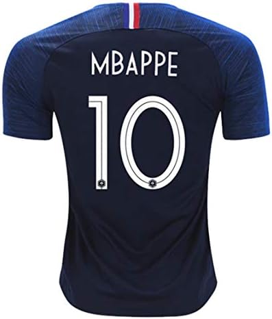 Redrun 2018 National Soccer Team France Mbappe 10 Home Men's Jersey Color Blue