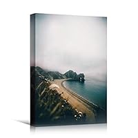 Canvas Wall Art Landscape Sunset Bedroom Contemporary Dramatic Landscape Mountain Multicolor Photography - 12x18 inches