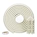 Vacker EXTRA THICKER Child and Corner Cushion[16.5ft Edge + 8 Corners] - Childproofing Guard Child Home Furniture Safety Bumper Baby Proof Table Protector (16.5 ft) (Off white)