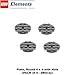 Lego Parts: Plate, Round 4 x 4 with Hole (PACK of 4 - DBGray)