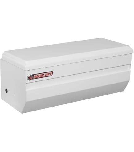 RKI M45-1NM White Steel Truck Box - Single Lid Chest Style Storage