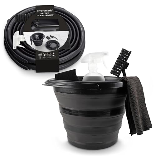 SIMPLEMADE Collapsible Bucket Cleaning Set - Includes 2 Foldable Buckets, Spray…