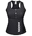 ANGOOL Women's Waist Trainer Belt Neoprene Sauna Suit Tank Top Vest,Black,Large
