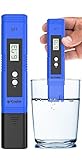 iCooker Digital Ph Meter For Water Testing [3 FREE Buffer Powder Mixture Included] Pen Tester with Auto Calibration Button Best Water Test Kit Aquarium Pool Hydroponic Measurement Range Tool