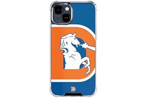 Skinit Clear Phone Case Compatible with iPhone 14 - Officially Licensed NFL Denver Broncos Retro Logo Design