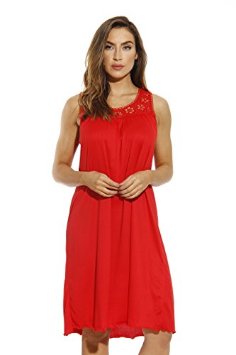 Just Love Nightgown / Women Sleepwear / Sleep Dress 1541B-Red,Medium