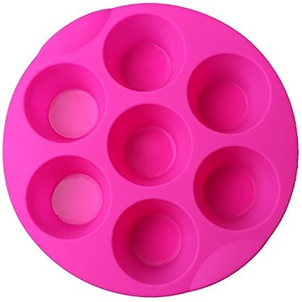 SHareling 7 Cavity Silicone Mold Muffin 
