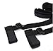 Restraint Kit, Extra-Strength Bondage Strips Set with Neck Pad Ankle/Wrist Cuff, Black