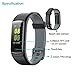 Willful Fitness Tracker, Heart Rate Monitor Activity Tracker Pedometer with Step Counter Sleep Monitor 14 Sports Tracking,Color Screen IP68 Waterproof,Fitness Watch for Men Women Kids (Black/Gray)