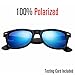 Pro Acme Classic 80's Retro Trendy Stylish Polarized Sunglasses for Men Women (Blue Mirror)