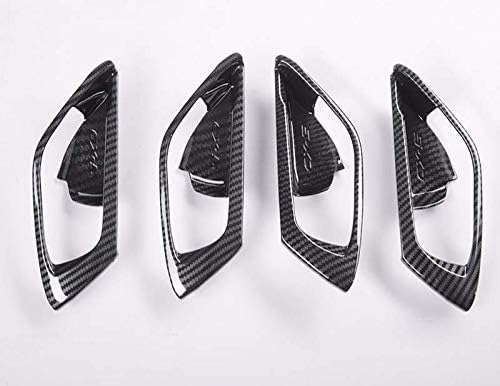 Cosilee 4pcs Interior Door Handle Bowl Frame Cover Trim For Mazda CX-5 SUV 2017 2018 (Carbon fiber)