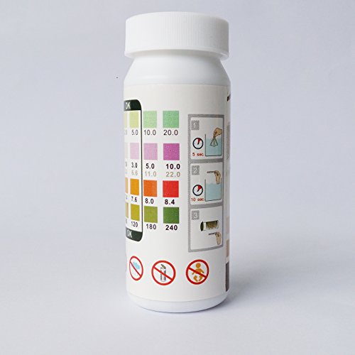 50 Teststreifen 4 in 1 für Chlor, Brom, pH + Alkalinität von well2wellness® – Bild 6