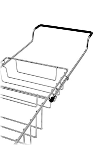 American Chateau Chrome Extendible Fit Over Bath Tub Bathroom Caddy Shelf Organizer