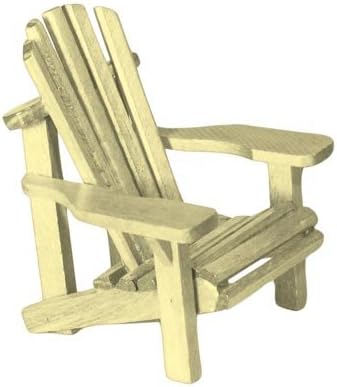 Adirondack Chair Miniature Replica, White (Made of Wood) 4"