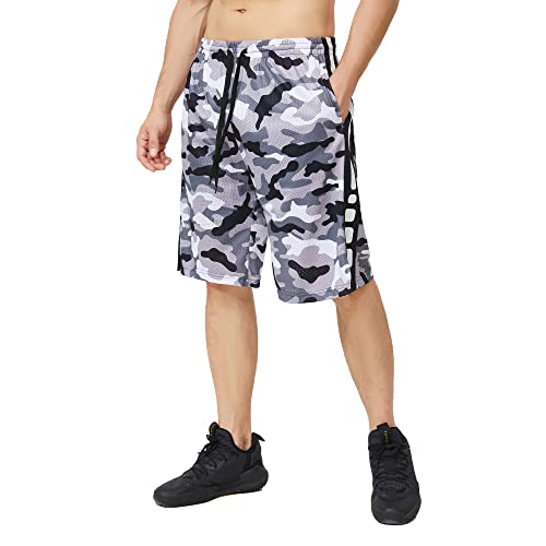 mens camo basketball shorts